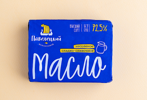 Масло сладко-сливочное м.д.ж. 72,5% пачка 180 гр.